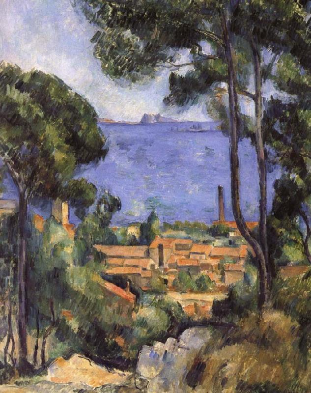 Paul Cezanne seaside scenery oil painting image